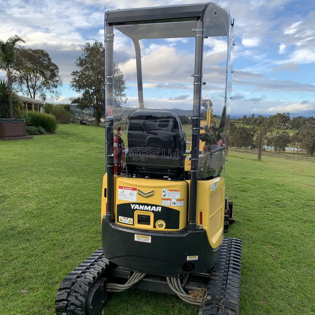 DiggerLid - Super Screen Kit - clear - Perspex excavator screen